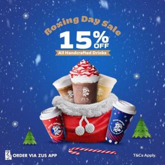 ZUS Coffee Boxing Day Sale 15% OFF (26 December 2022)