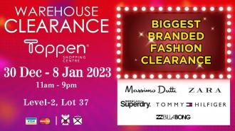 Shoppers Hub Branded Fashion Warehouse Clearance Sale at Toppen Shopping Centre (30 December 2022 - 8 January 2023)