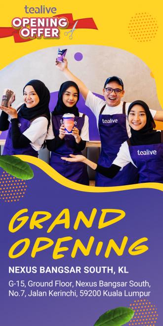 Tealive Nexus Bangsar South Opening Promotion (28 December 2022 - 1 January 2023)