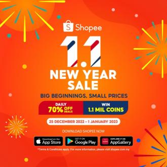 Shopee 1.1 New Year Sale (25 December 2022 - 1 January 2023)