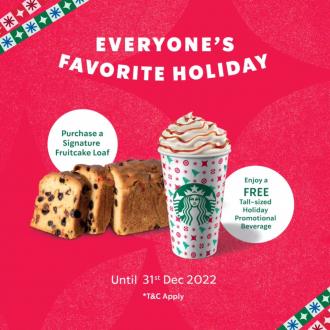 Starbucks Holiday Treats Promotion FREE Beverage & Shredded Chocolate Topping (26 December 2022 - 31 December 2022)