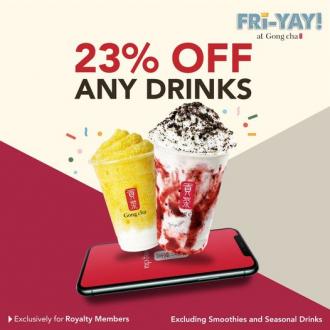 Gong Cha 23% OFF Any Drinks Promotion (valid until 5 January 2023)