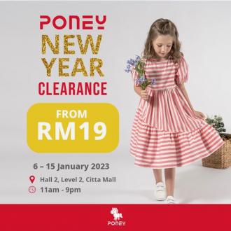 Poney New Year Clearance Sale as low as RM19 at Citta Mall (6 January 2023 - 15 January 2023)