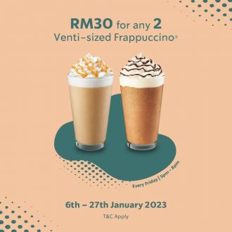 Starbucks 2 Venti-Sized Frappuccino For RM30 Promotion (6 January 2023 - 27 January 2023)