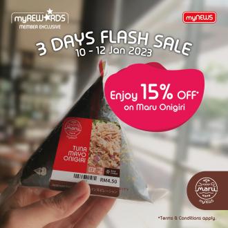 myNEWS 3 Days Flash Sale 15% OFF on Maru Onigiri (10 January 2023 - 12 January 2023)
