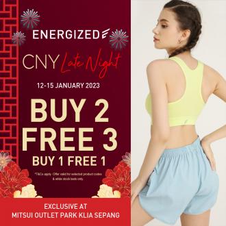 Energized Sportswear CNY Late Night Sale at Mitsui Outlet Park (12 January 2023 - 15 January 2023)