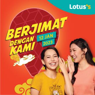 Lotus's Berjimat Dengan Kami CNY Promotion published on 12 January 2023