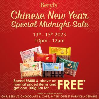 Beryl's Chocolate Chinese New Year Midnight Sale at Mitsui Outlet Park (13 January 2023 - 15 January 2023)
