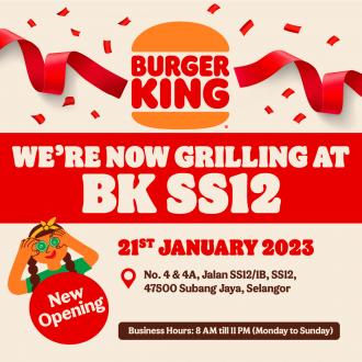 Burger King SS12 Subang Opening Promotion (21 January 2023 - 27 January 2023)