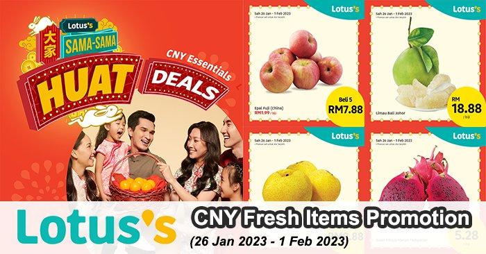 Lotus's CNY Fresh Items Promotion (26 Jan 2023 - 1 Feb 2023)