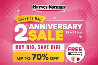 Harvey Norman Quayside Mall 2nd Anniversary Promotion Up To 70% OFF (25 Jan 2023 - 31 Jan 2023)