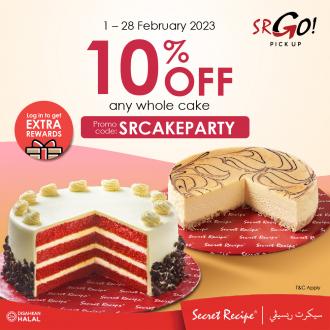 Secret Recipe SR Go 10% OFF Whole Cake Promotion (1 February 2023 - 28 February 2023)