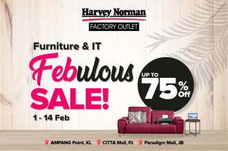 Harvey Norman Factory Outlet Furniture & IT FEBulous Sale Up To 75% OFF (1 February 2023 - 14 February 2023)