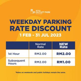 Mitsui Outlet Park Weekday Parking Rate Discount Promotion (1 February 2023 - 31 July 2023)