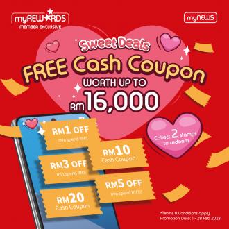 myNEWS Members FREE Cash Coupon Promotion (1 February 2023 - 28 February 2023)