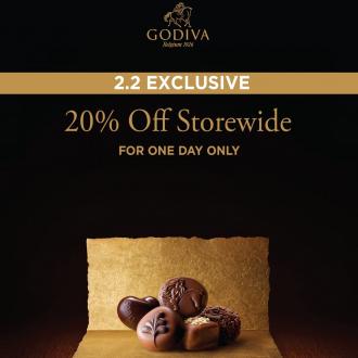 Godiva 2.2 20% OFF Promotion (2 February 2023)