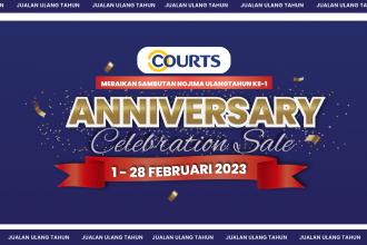 COURTS Anniversary Celebration Sale (1 Feb 2023 - 28 Feb 2023)