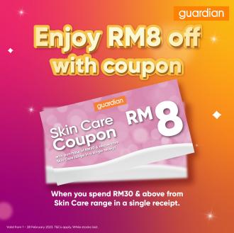 Guardian FREE RM8 OFF Skin Care Coupon Promotion (1 February 2023 - 28 February 2023)
