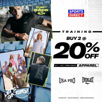 Sports Direct Training Apparel Promotion (6 Feb 2023 - 19 Feb 2023)