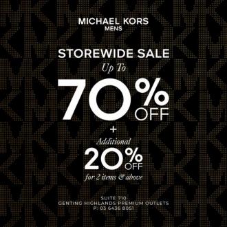 Michael Kors Mens Special Sale Up To 70% OFF at Genting Highlands Premium Outlets (7 February 2023 - 28 February 2023)
