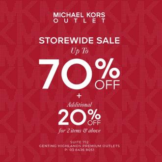 Michael Kors Special Sale Up To 70% OFF at Genting Highlands Premium Outlets (7 February 2023 - 28 February 2023)