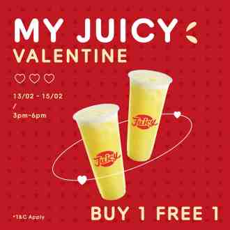 JUICY Valentine's Day Buy 1 FREE 1 Promotion (13 Feb 2023 - 15 Feb 2023)