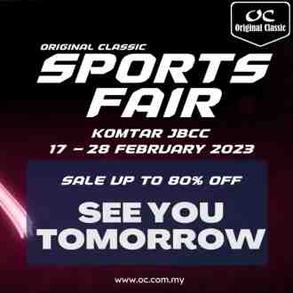 Original Classic Sports Fair Up To 80% OFF at KOMTAR JBCC (17 February 2023 - 28 February 2023)