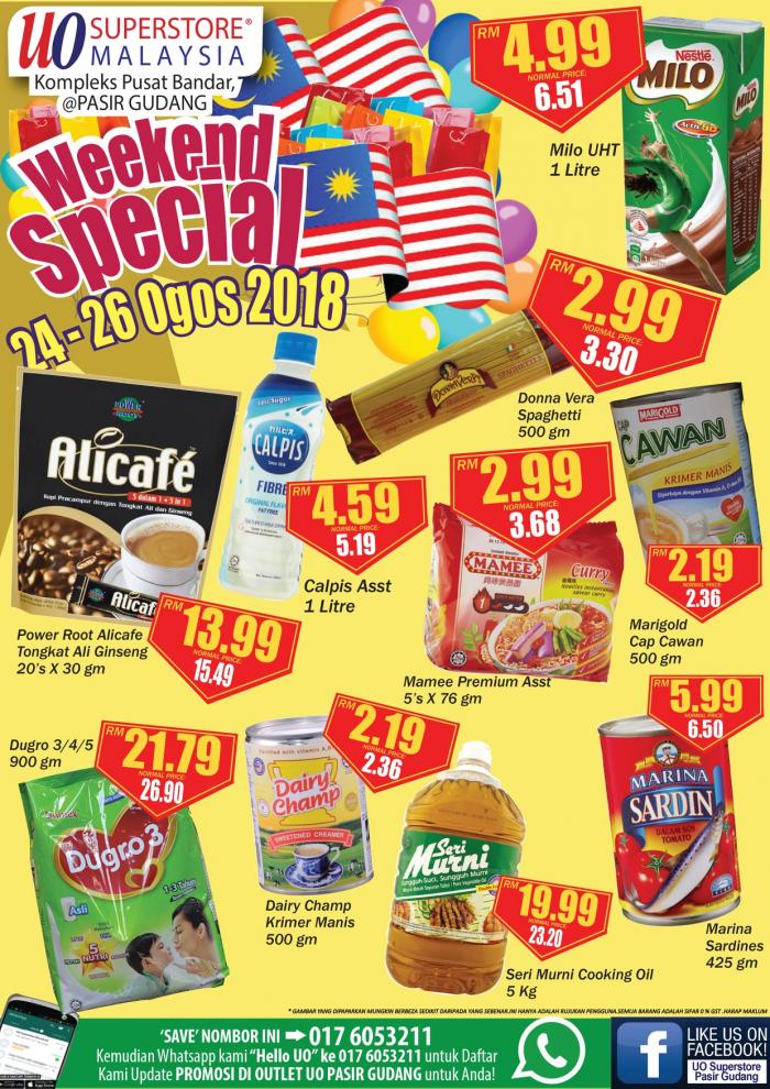 UO SuperStore Pasir Gudang Promotion (24 August 2018 - 26 August 2018)