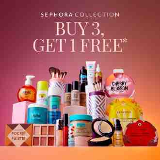 Sephora Buy 3 FREE 1 Promotion