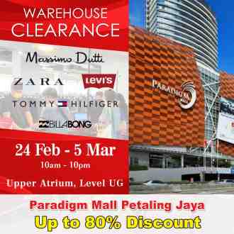 Shoppers Hub Branded Fashion Warehouse Clearance Sale Up To 80% OFF at Paradigm Mall Petaling Jaya (24 February 2023 - 5 March 2023)