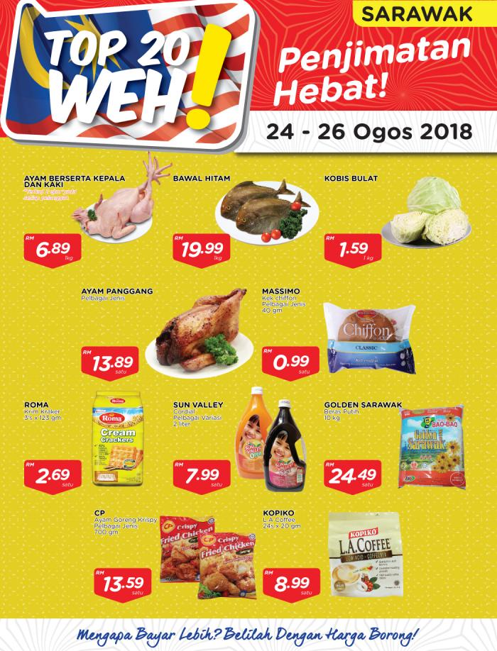 MYDIN TOP 20 WEH Promotion at Sarawak (24 August 2018 - 26 August 2018)