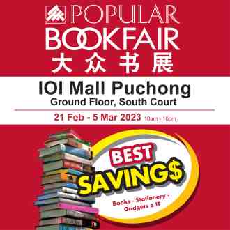 POPULAR Book Fair Sale at IOI Mall Puchong (21 February 2023 - 5 March 2023)