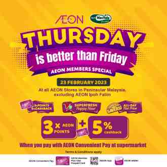 AEON Supermarket Thursday Happy Hour Promotion (23 February 2023)