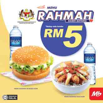 Marrybrown Menu Rahmah RM5 Per Combo Promotion