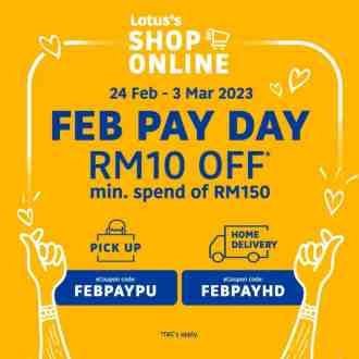 Lotus's February Pay Day Promotion (24 February 2023 - 3 March 2023)