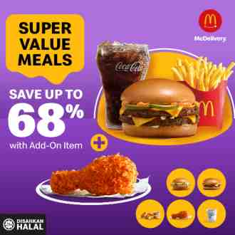 McDonald's McDelivery Super Value Meals Promotion Up To 68% OFF