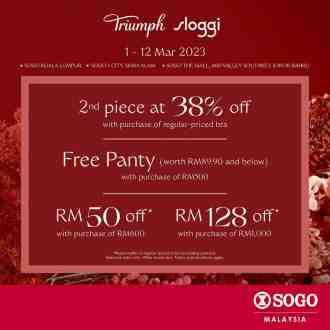 SOGO Triumph & Sloggi International Women’s Day Promotion (1 March 2023 - 12 March 2023)
