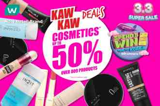 Watsons Cosmetics Promotion Up To 50% OFF (2 March 2023 - 6 March 2023)