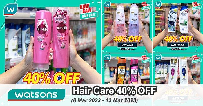 Watsons Hair Care 40% OFF Promotion (8 Mar 2023 - 13 Mar 2023)