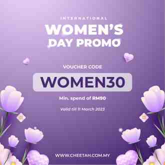 Cheetah Online International Women's Day Promotion (valid until 11 March 2023)