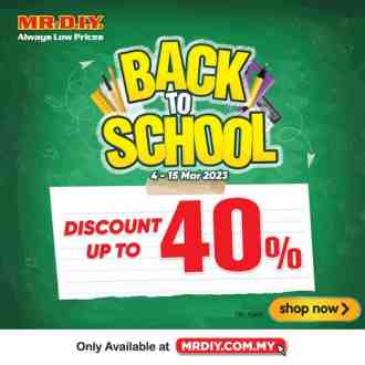 MR DIY Online Back To School Promotion Discount Up To 40% (4 March 2023 - 15 March 2023)