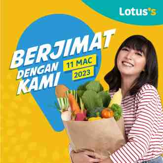 Lotus's Berjimat Dengan Kami Promotion published on 11 March 2023