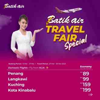 Malindo Air Batik Air Travel Fair Promotion (13 March 2023 - 27 March 2023)