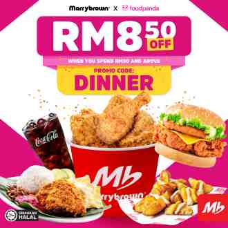 Marrybrown FoodPanda Dinner RM8.50 OFF Promotion (valid until 31 March 2023)