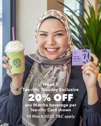 Coffee Bean Matcha Beverage 20% OFF Promotion (14 March 2023)
