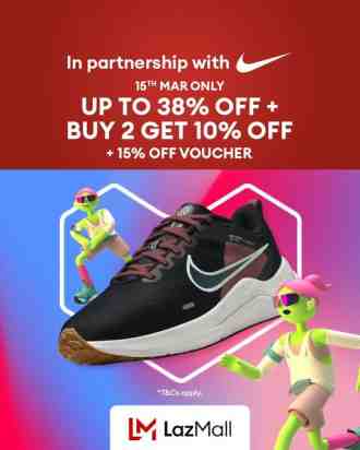 Nike LazMall Brand Fiesta Sale (15 March 2023)