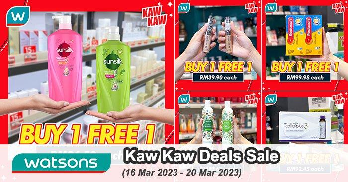 Watsons Kaw Kaw Deals Sale Up To 50% OFF (16 Mar 2023 - 20 Mar 2023)