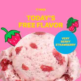 Baskin Robbins FREE Very Berry Strawberry Ice Cream Promotion (17 Mar 2023)