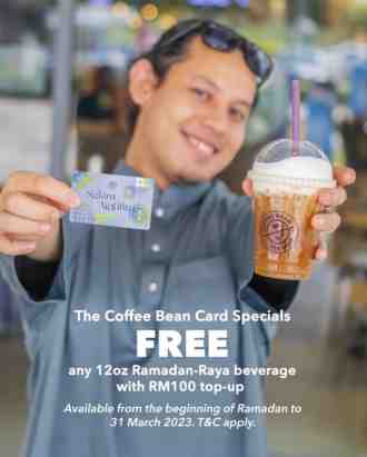 Coffee Bean FREE Ramadan-Raya Beverage Promotion (valid until 31 March 2023)