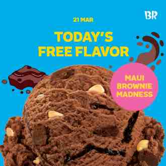 Baskin Robbins FREE Maui Brownie Madness Ice Cream Promotion (21 Mar 2023)